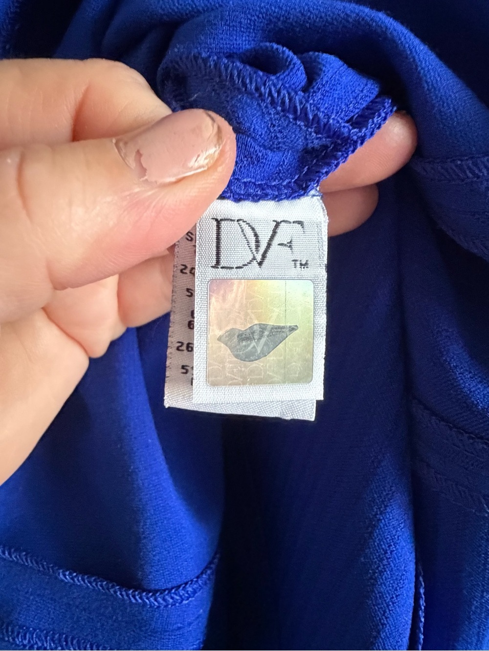 Diane von Furstenberg Cobalt Blue Fit & Flare Cocktail Wedding Guest Dress Small - Picture 7 of 11
